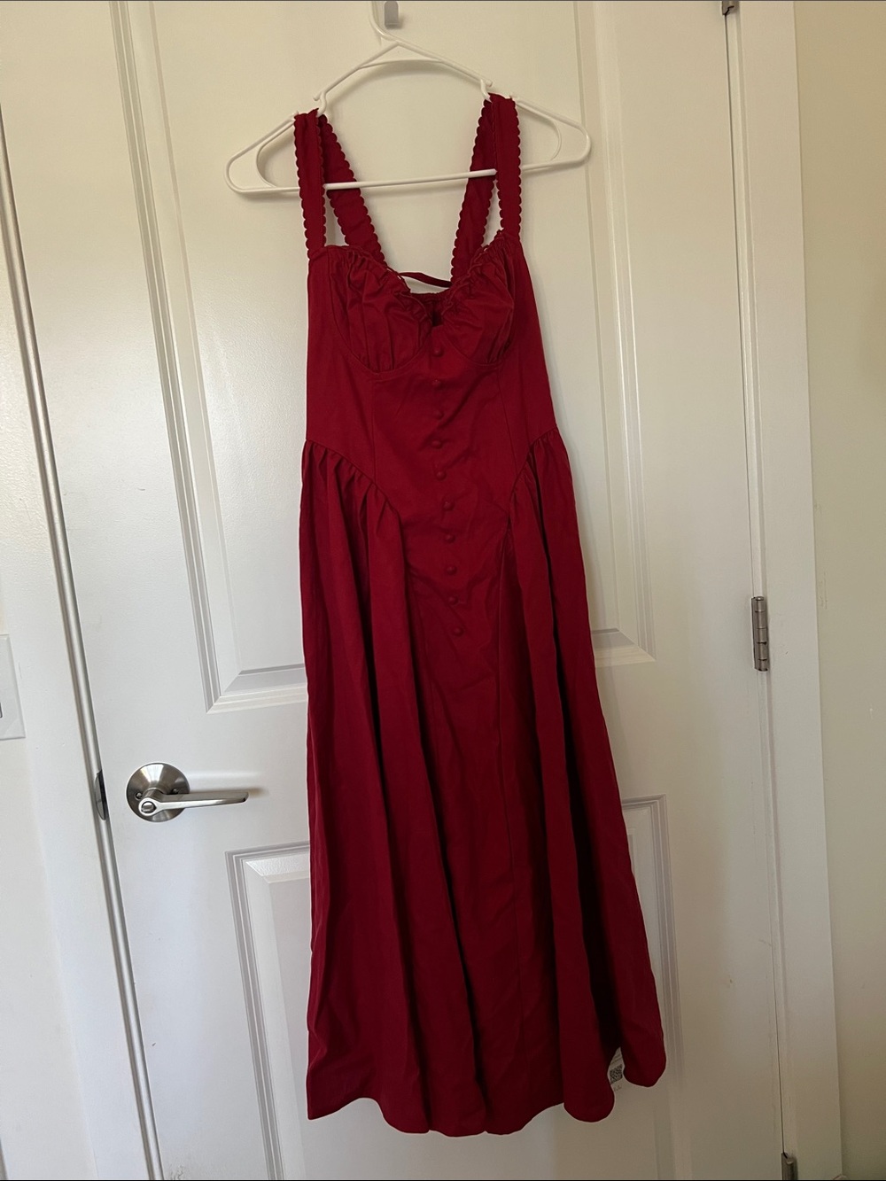 Cider Red Sleeveless Midi Dress